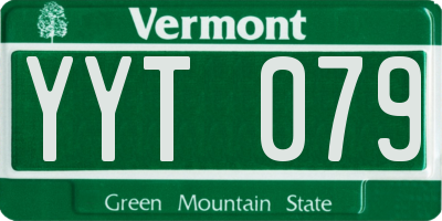 VT license plate YYT079