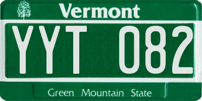 VT license plate YYT082