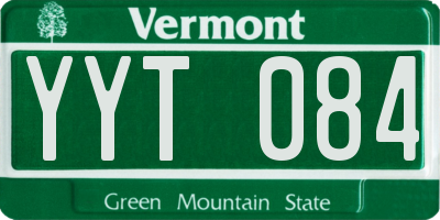 VT license plate YYT084
