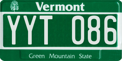 VT license plate YYT086