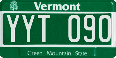 VT license plate YYT090