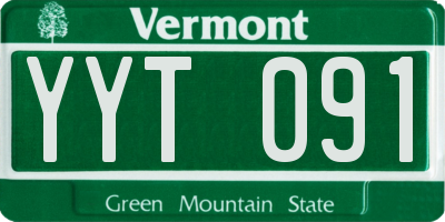 VT license plate YYT091