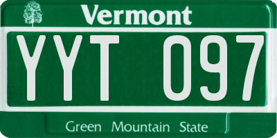 VT license plate YYT097