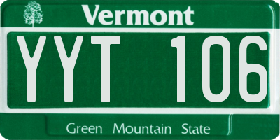 VT license plate YYT106