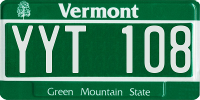 VT license plate YYT108
