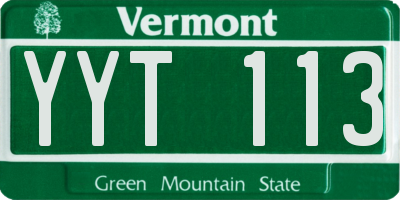 VT license plate YYT113