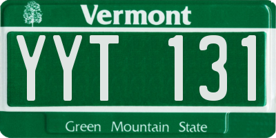 VT license plate YYT131