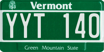 VT license plate YYT140
