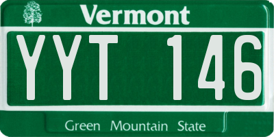 VT license plate YYT146