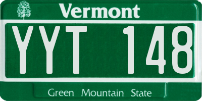 VT license plate YYT148