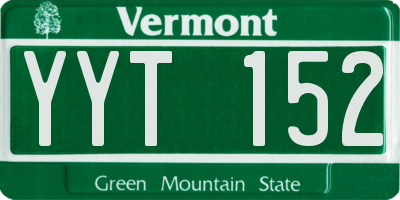 VT license plate YYT152