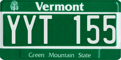 VT license plate YYT155