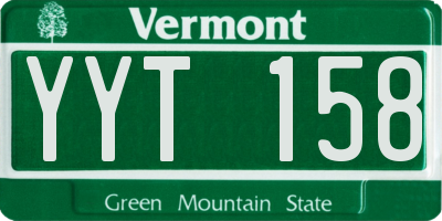 VT license plate YYT158