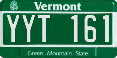 VT license plate YYT161