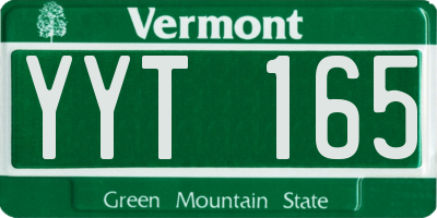 VT license plate YYT165
