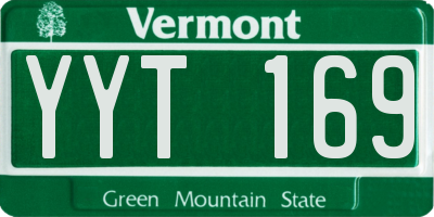 VT license plate YYT169