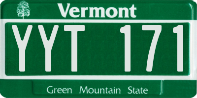 VT license plate YYT171