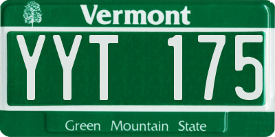 VT license plate YYT175