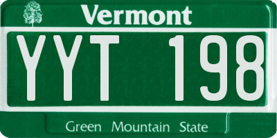 VT license plate YYT198