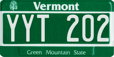 VT license plate YYT202