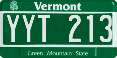 VT license plate YYT213