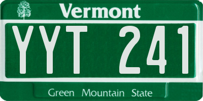 VT license plate YYT241