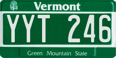VT license plate YYT246