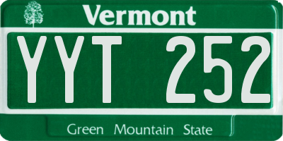 VT license plate YYT252