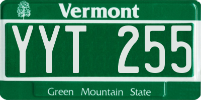 VT license plate YYT255
