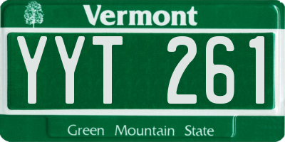 VT license plate YYT261