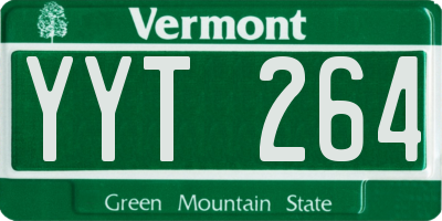 VT license plate YYT264