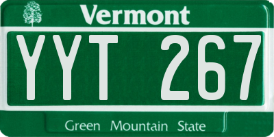 VT license plate YYT267