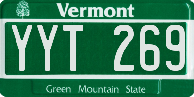 VT license plate YYT269