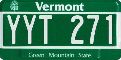 VT license plate YYT271