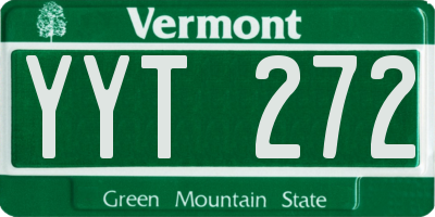 VT license plate YYT272