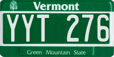VT license plate YYT276