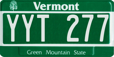 VT license plate YYT277
