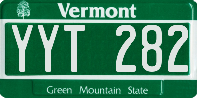 VT license plate YYT282