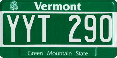 VT license plate YYT290