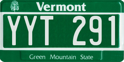 VT license plate YYT291