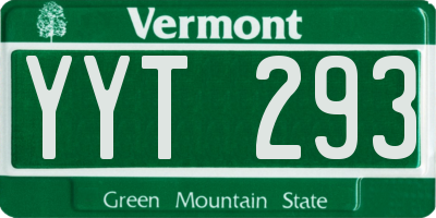 VT license plate YYT293