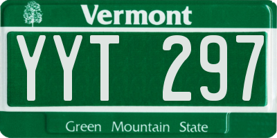 VT license plate YYT297