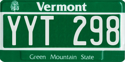 VT license plate YYT298
