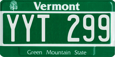 VT license plate YYT299
