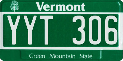 VT license plate YYT306