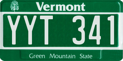 VT license plate YYT341