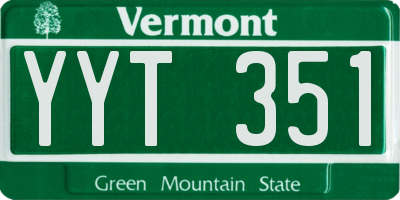 VT license plate YYT351