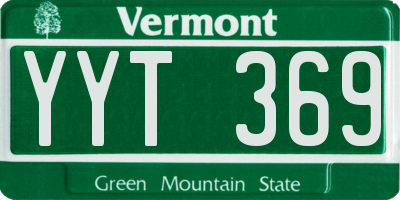VT license plate YYT369