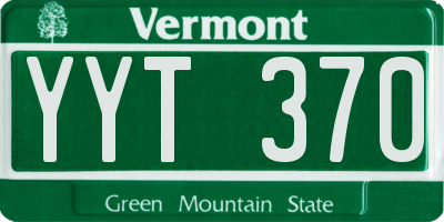 VT license plate YYT370