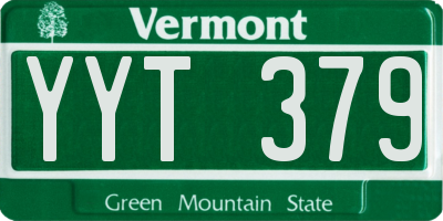 VT license plate YYT379